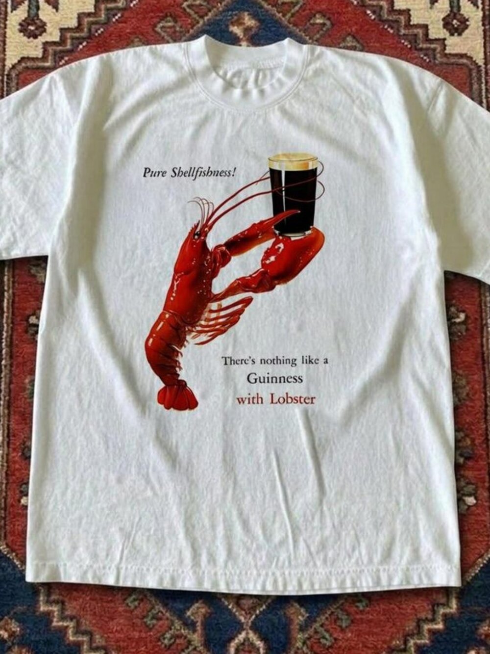 Guinness with Lobster Pure Shellfishness! white t-shirt